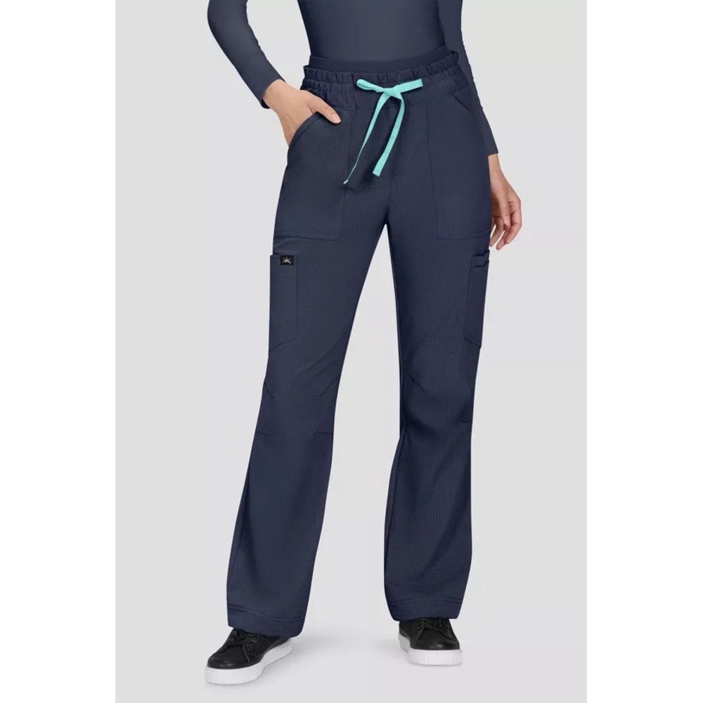 Solis x Koi Womens Size M Regular Navy Blue Ripstop Stretch Scrub Pants Medical